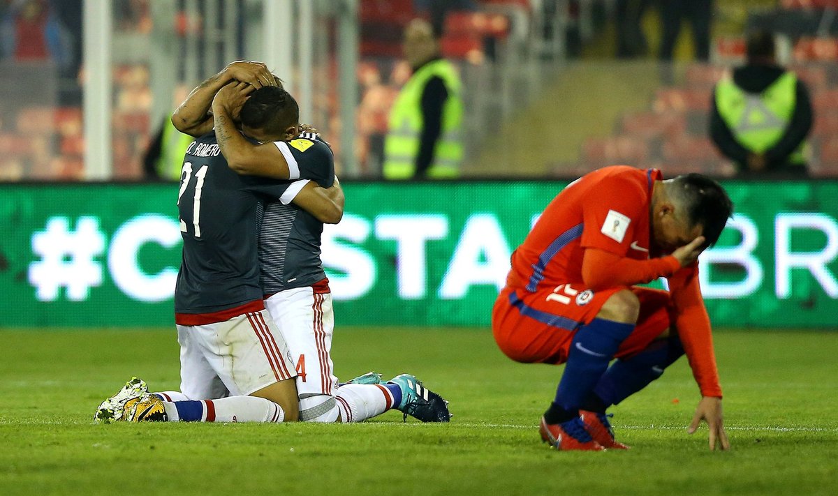 Paragvajus sutriuškino Čilės futbolininkus