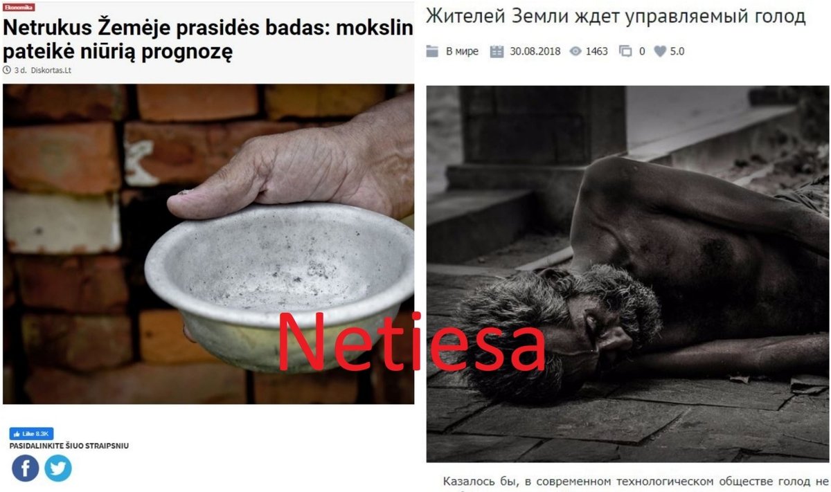 Melagingi straipsniai. Kairėje - lietuviškame portale patalpintas vertimas, dešinėje - originalas