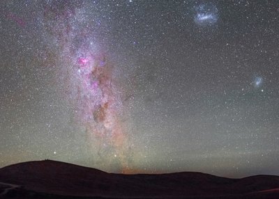 Mažasis ir Didysis Magelano debesis, Paukščių Takas.. ESO/S. Brunier/C. Malin/Y. Beletsky/VISTA VMC nuotr.