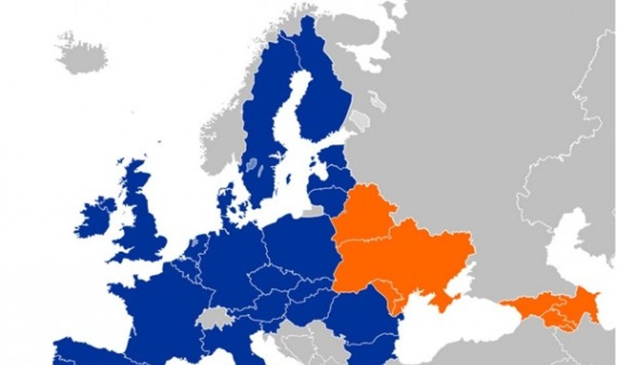 Карта "Восточного парнерства". Фото - eurodialogue.org