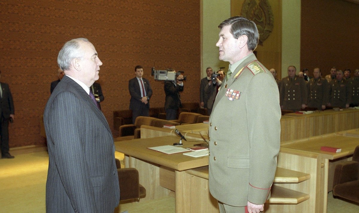 Michailas Gorbačiovas  Lietuvoje 1990 m. sausį. 