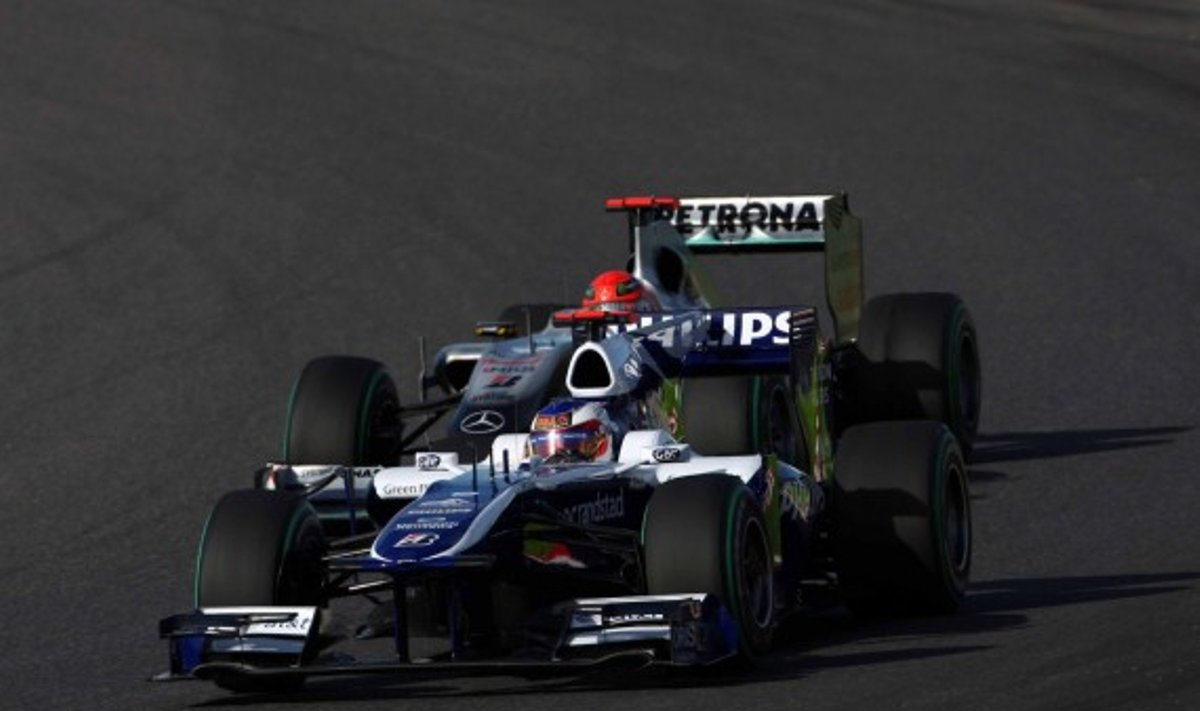 Rubensas Barrichello ("Williams") ir Michaelis Schumacheris ("Mercedes")