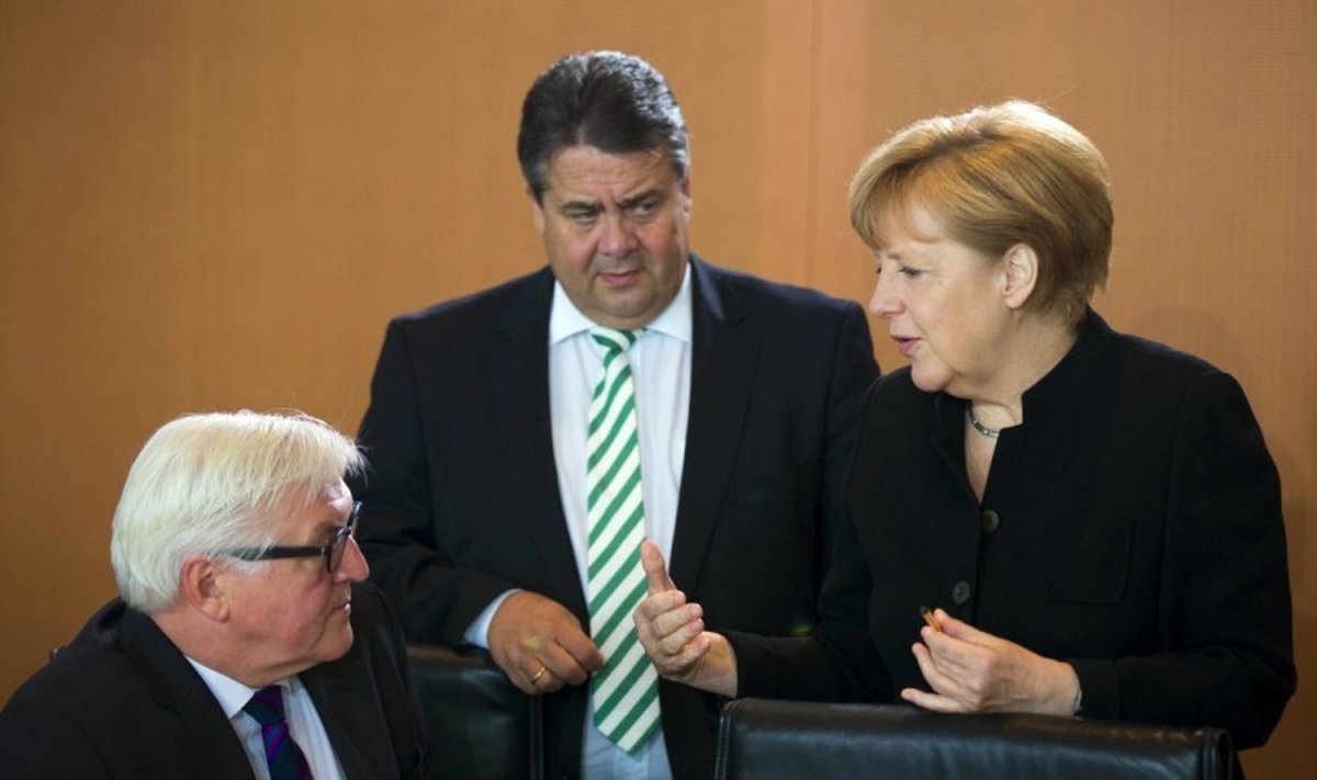 Angela Merkel, Frankas-Walteris Steinmeieris, Sigmaras Gabrielis 