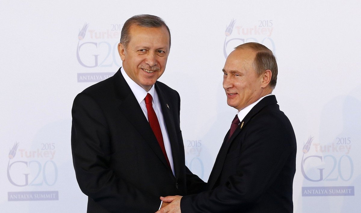 R. T. Erdoganas ir V. Putinas