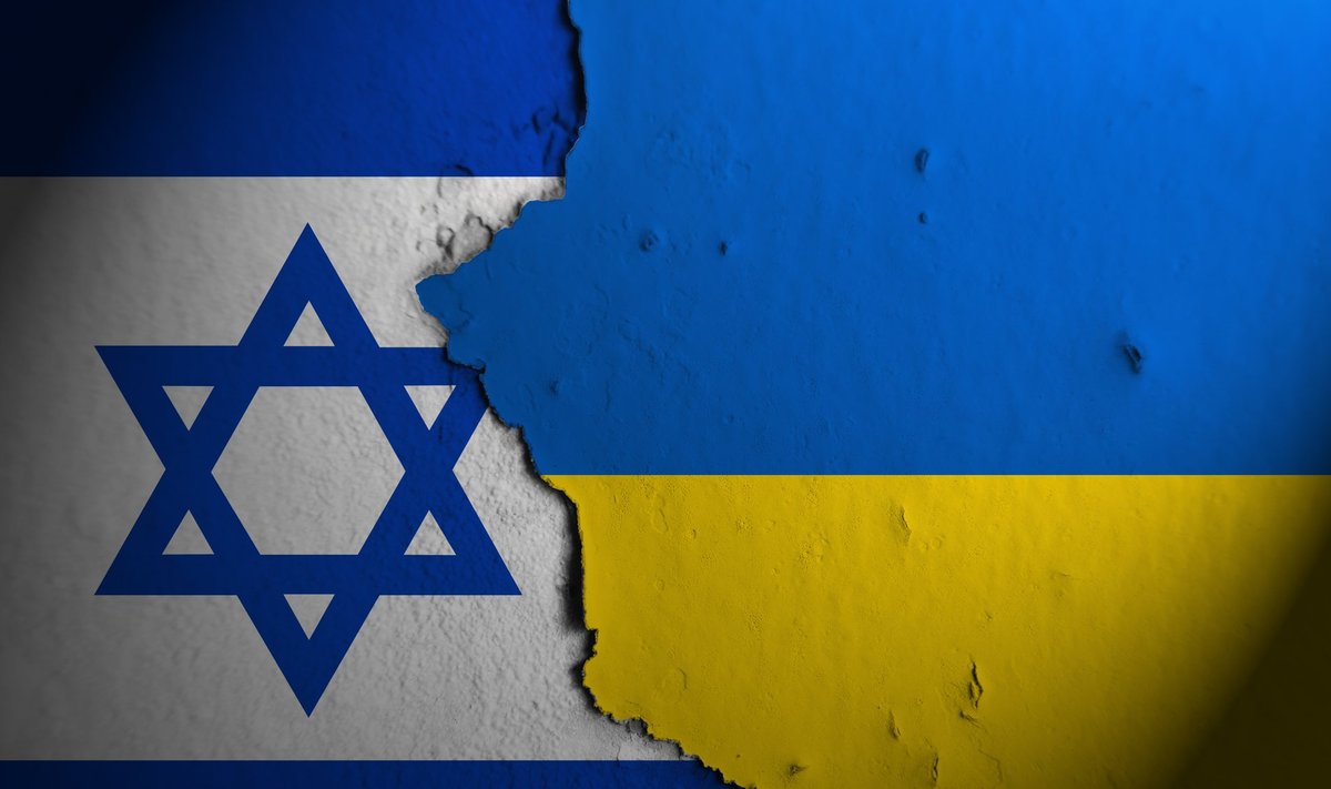 Izraelio ir Ukrainos vėliavos