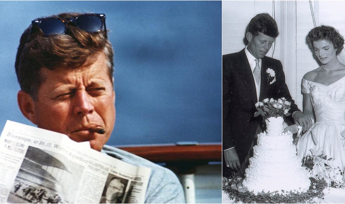 John F. Kennedy su žmona Jackie   