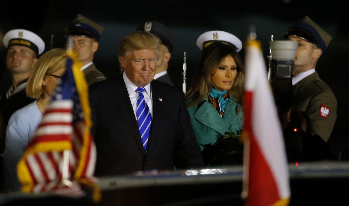 Donaldas Trumpas atvyko į Lenkiją