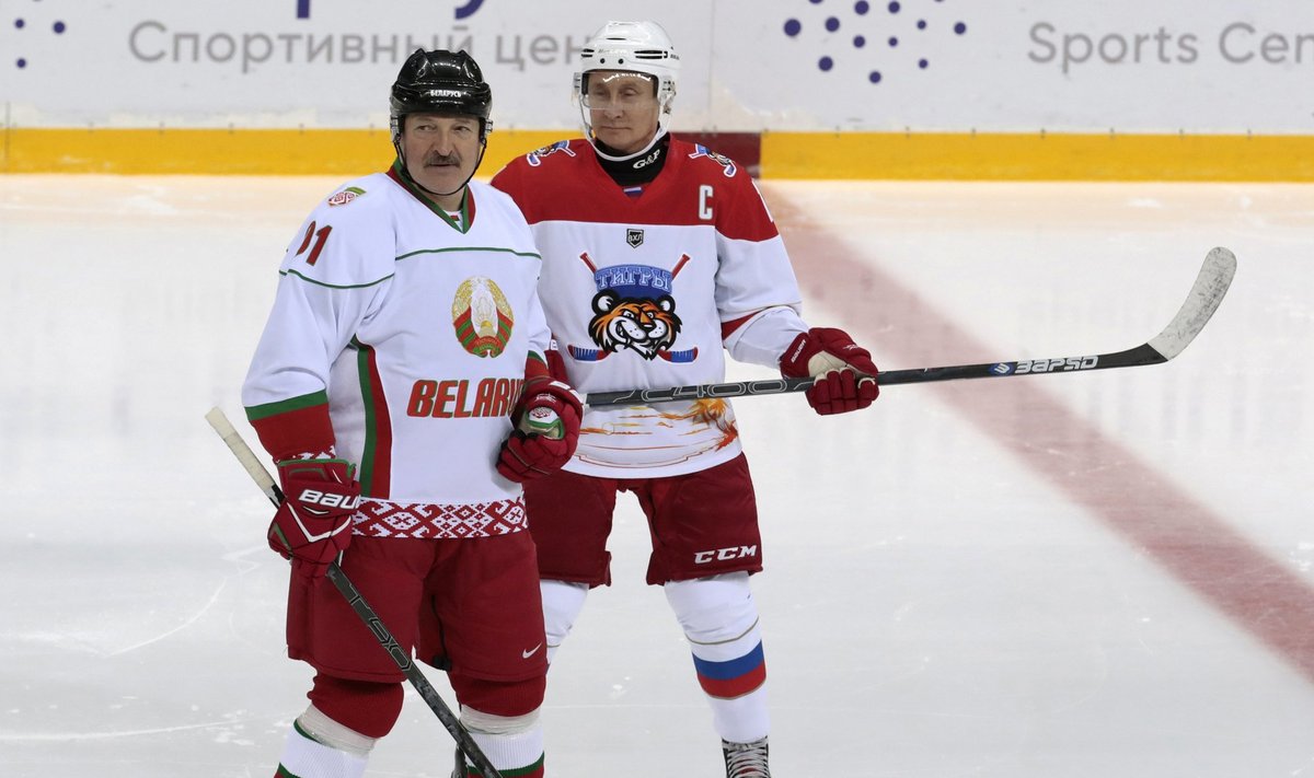 Rusijos prezidentas Vladimiras Putinas ir jo Baltarusijos kolega Aleksandras Lukašenka