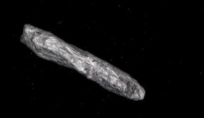 Pirmasis žinomas tarpžvaigždinis objektas – `Oumuamua – pralėkė pro vidinę Saulės sistemos dalį 2017 metais. Čia – dailininko vizualizacija, kaip jis galėtų atrodyti, tokios kokybės nuotraukų toli gražu neturime. Išorinėje Saulės sistemos dalyje gali būti ne tik pralekiančių, bet ir pagautų objektų, gimusių kitose žvaigždžių sistemose. Šaltinis: NASA JPL