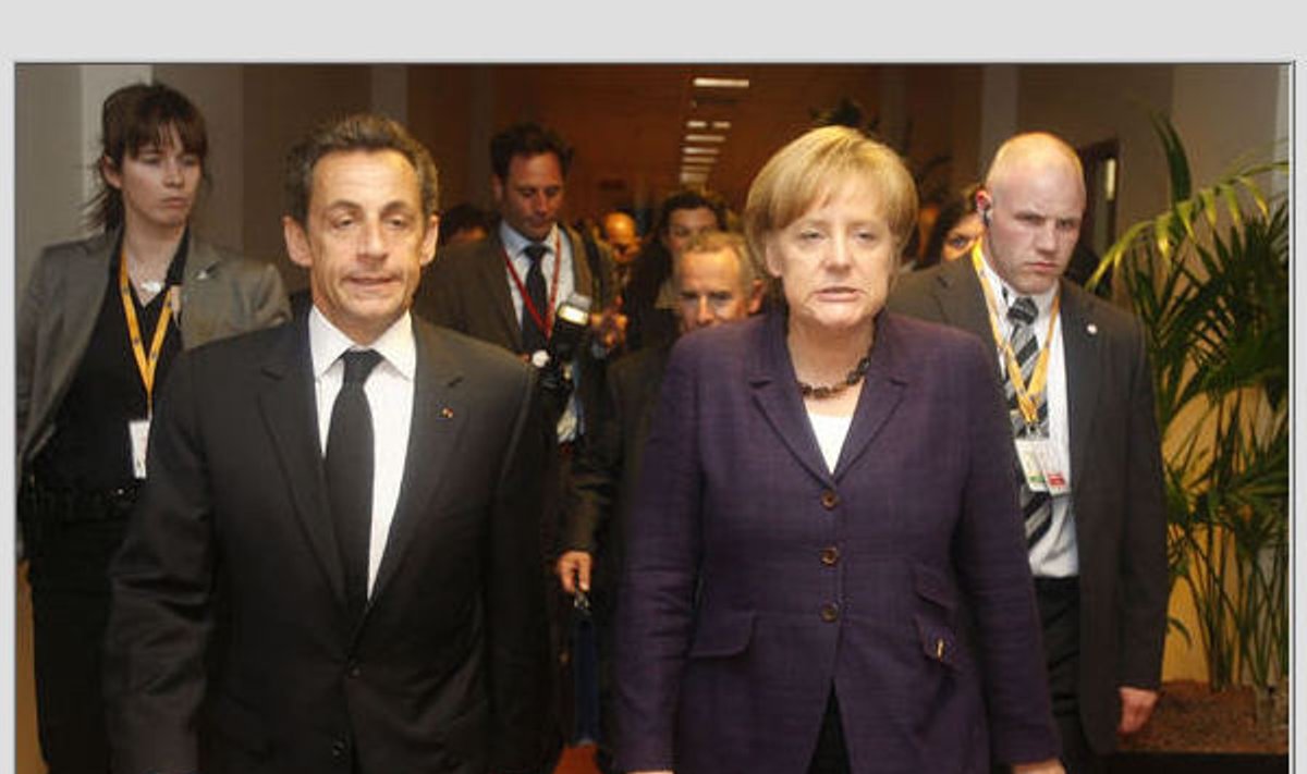 Nicolas Sarkozy ir Angela Merkel