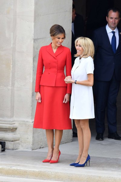 Melania Trump ir Brigitte Macron