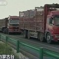 Transporto kamštis Kinijoje – jau 120 km ilgio