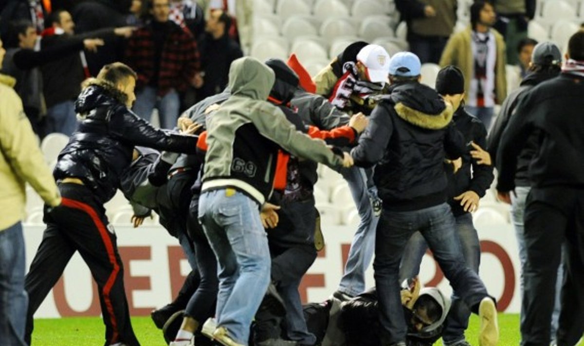 Bilbao "Athletic" ir "Anderlecht" fanų riaušės