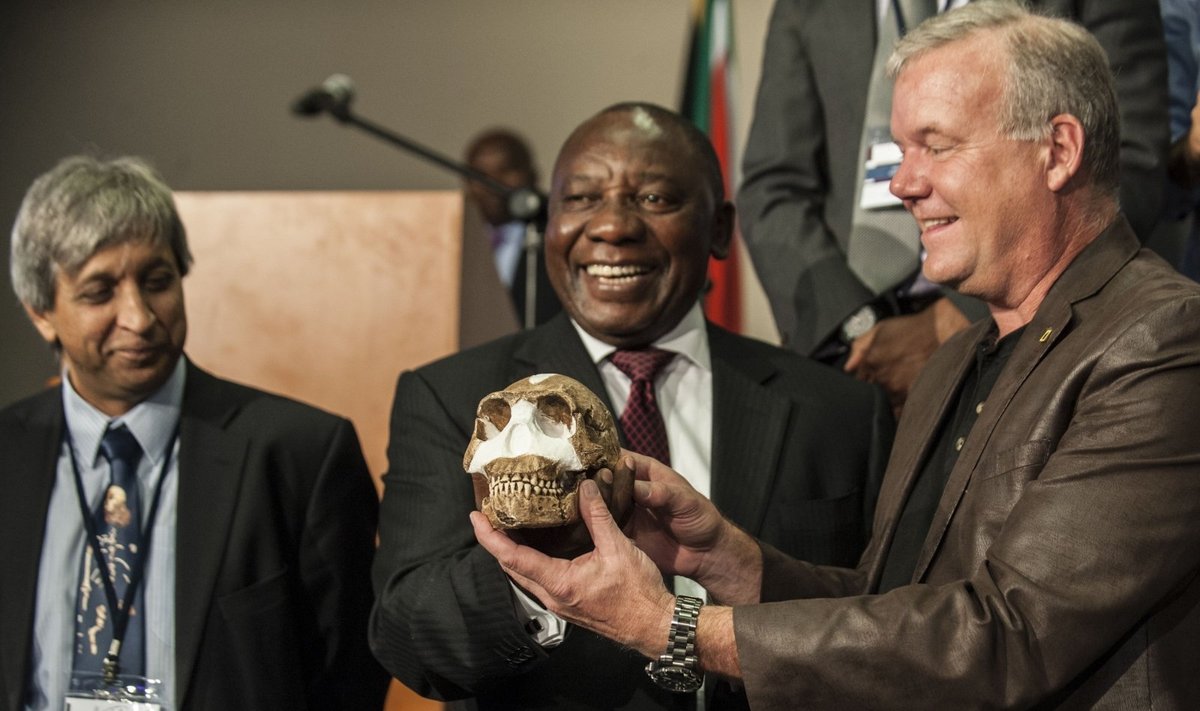 Pietų Afrikos Respublikos prezidentas Cyrilas Ramaphosa (centre)