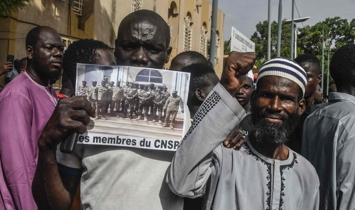 Nigerio chuntos palaikytojų demonstracija