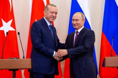 R. T. Erdoganas, V. Putinas