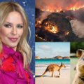 Gaisrų siaubiamą Australiją šlovinantis klipas su Kylie Minogue sulaukė pašaipų: tai lyg pigi parodija