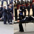 Karalienės laidotuvėse – incidentai: netikėtai susmuko policijos pareigūnas, medikų prireikė ir jam, ir šimtams kitų