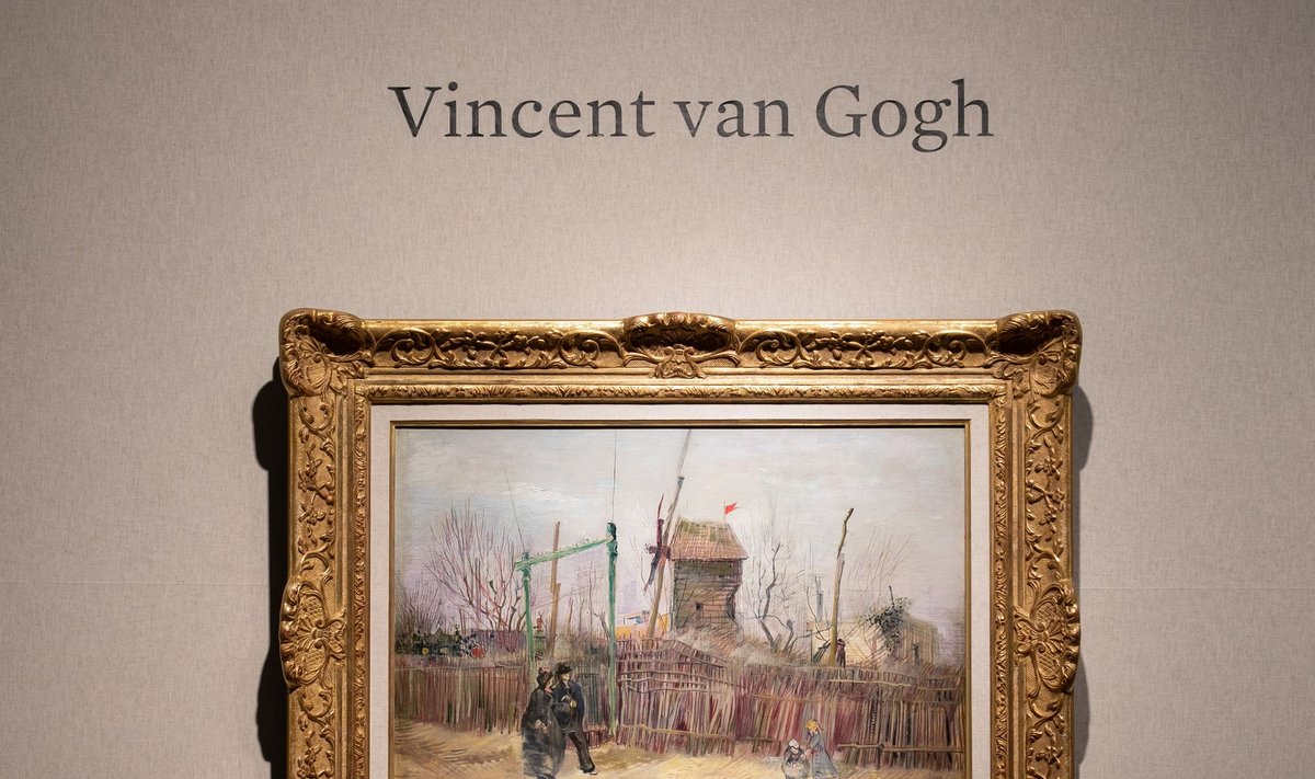 Van Gogho paveikslas „Gatvės scena Monmartre“