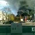Vilniaus dangų nudažė juodi gaisro dūmai