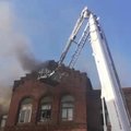 Klaipėdos senamiestis skendo dūmuose – degė buvęs policijos komisariatas