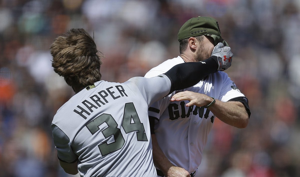 MLB lygoje – žaidėjų pykčio protrūkis ir muštynės