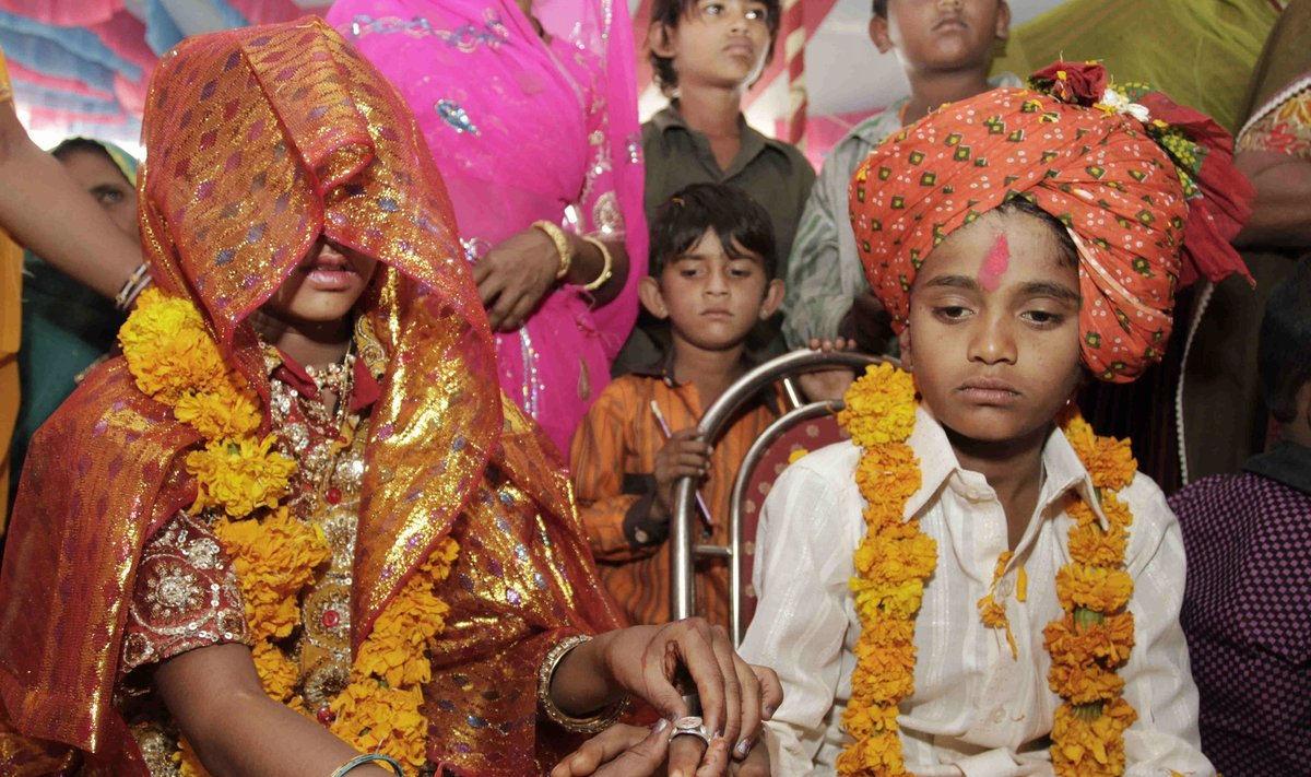 Paauglių vestuvės Indijoje