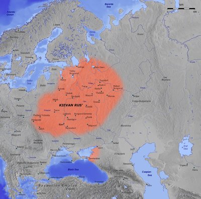 Senovės Rusia XI amžiuje. Šiuolaikinė kartoschema 