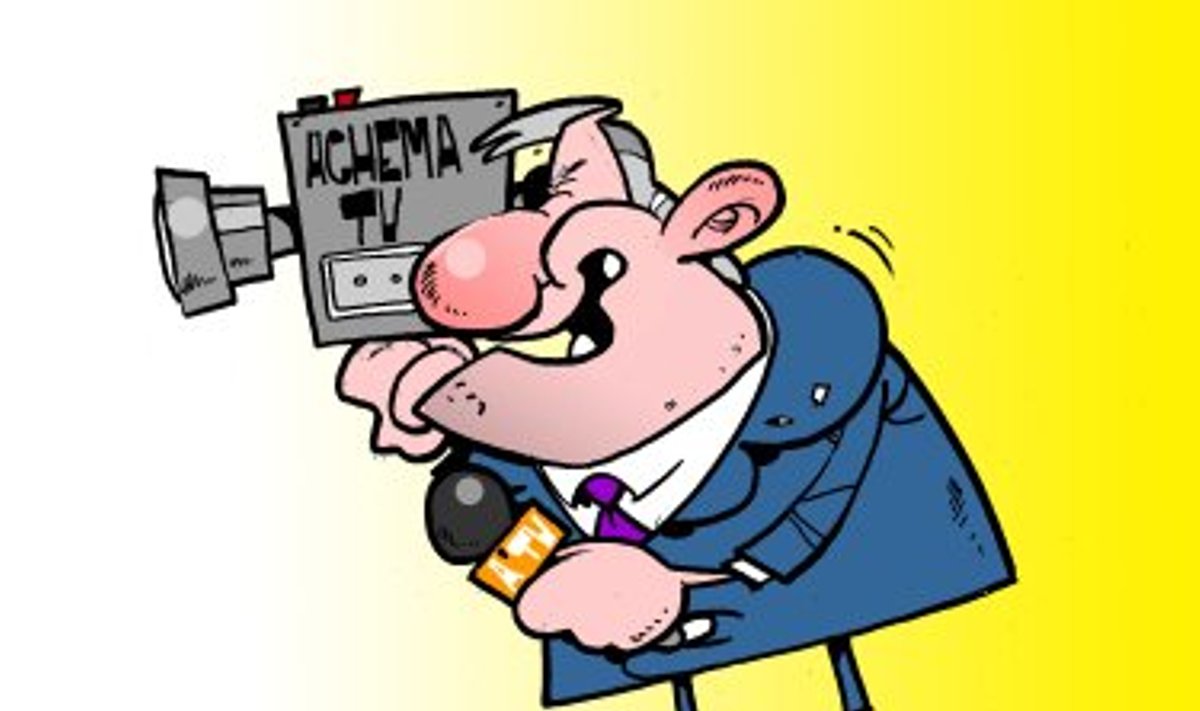 Bronislovas Lubys, "Achema", TV4 - karikatūra