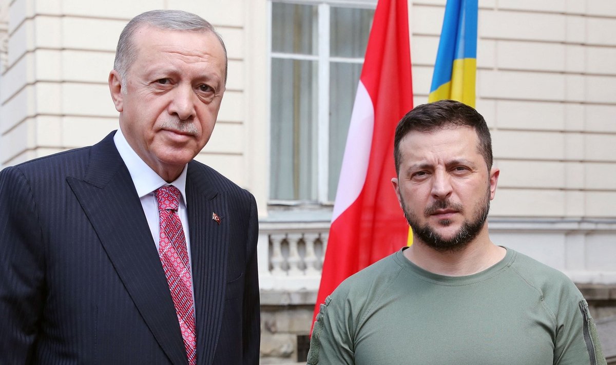 Turkijos prezidentas ir Ukrainos prezidentas V. Zelenskis