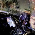 Šalčininkų rajone automobilis rėžėsi į medį, vairuotojas – girtas ir be teisių