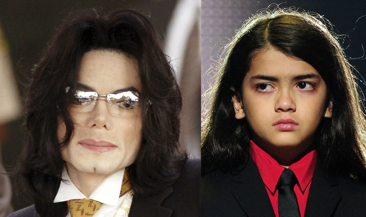Michaelas Jacksonas ir jo sūnus Blanketas 