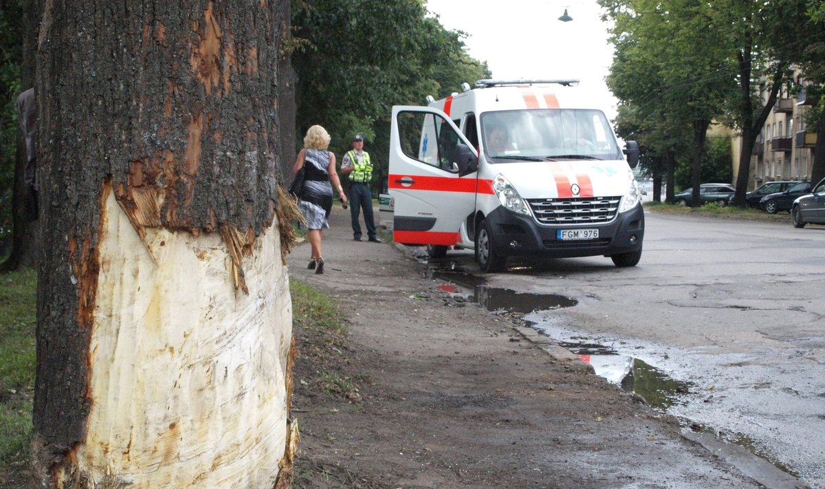 Kaune automobiliui įsirėžus į medį žuvo vairuotojas, keleivis - sunkiai sužeistas