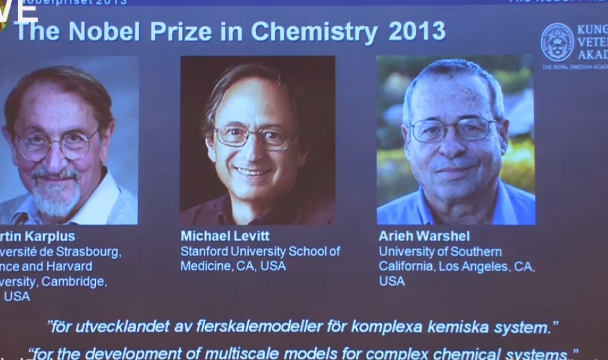 2013 metų Nobelio chemijos premijos laureatai