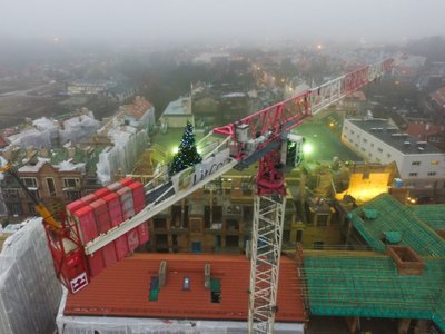 Vilniuje sužibo danguje iškeltos kalėdinės eglutės