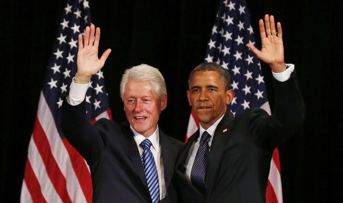Billas Clintonas ir Barackas Obama