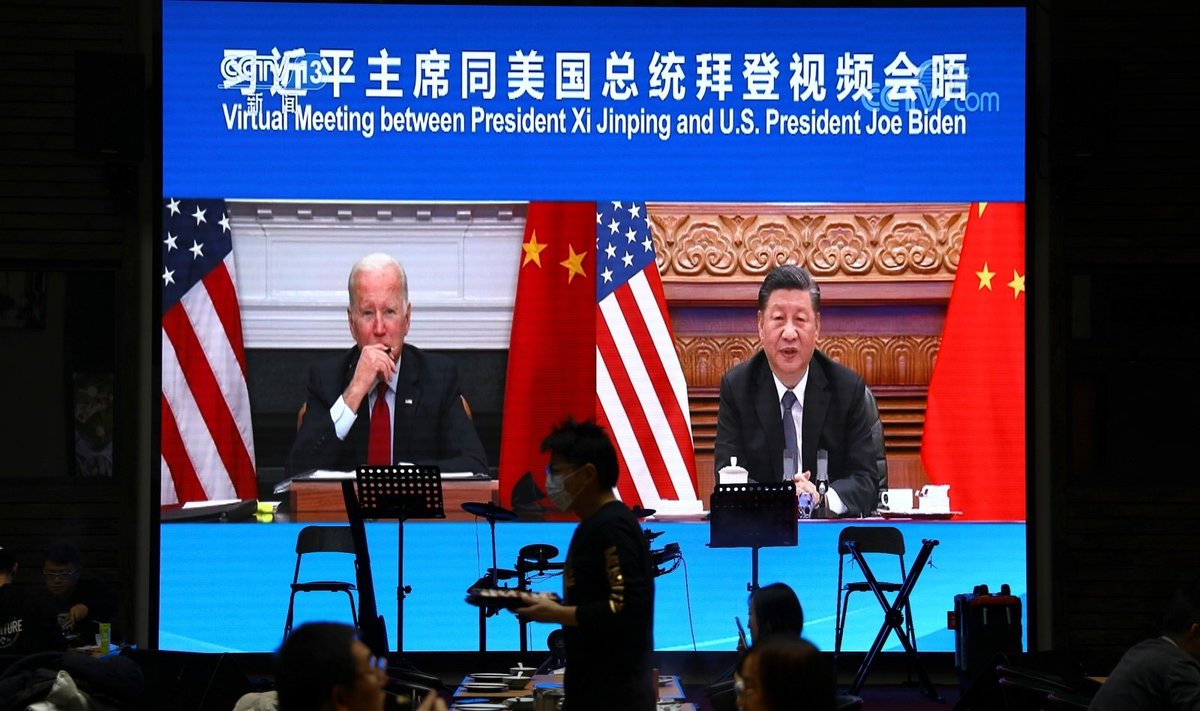 JAV ir Kinijos prezidentai surengė nuotolinį viršūnių susitikimą