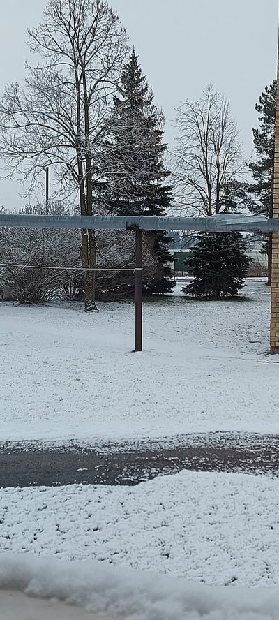  Sniegas Pakruojyje, skaitytojos Kristinos nuotr.