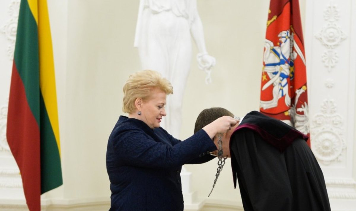Dalia Grybauskaitė priėmė teisėjų priesaikas. R. Dačkaus nuotr.