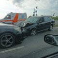В Вильнюсе утром произошло лобовое столкновение двух автомобилей