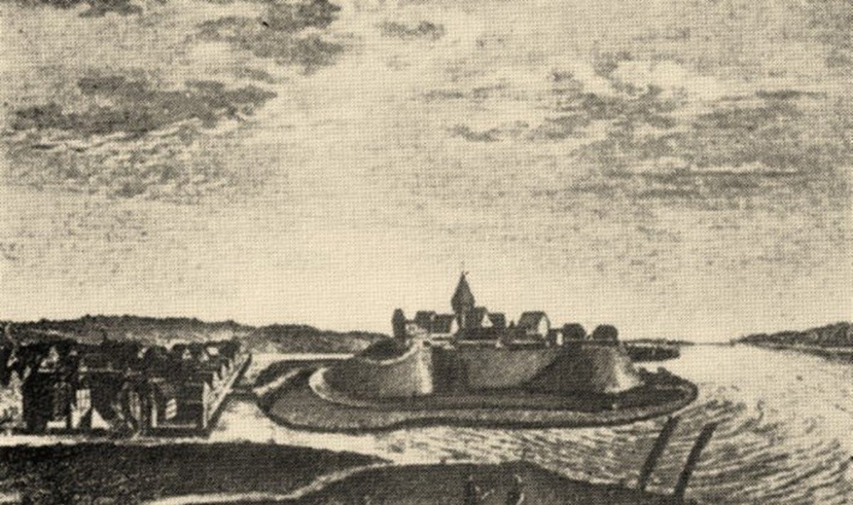 Klaipėdos pilis ir miestas, XVI a. graviūra