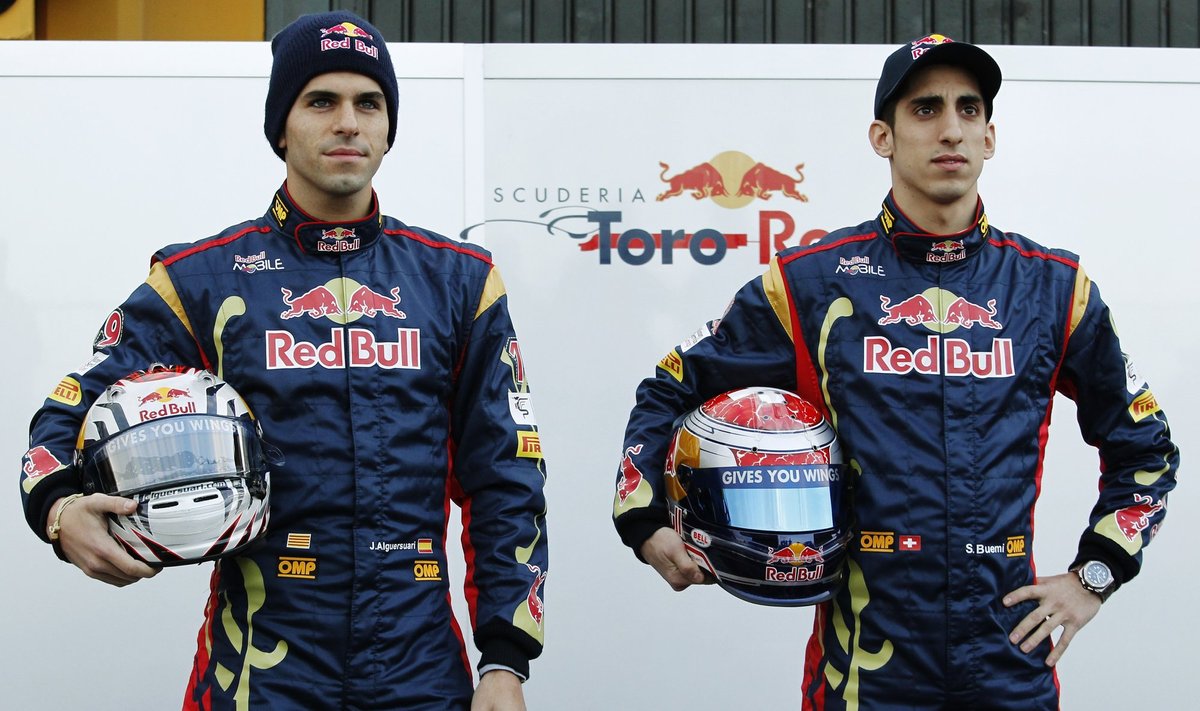 "Toro Rosso" pilotai Sebastienas Buemi ir Jaime Alguersuari