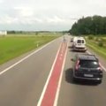 „Via Baltica“ kelyje filmuotas vaizdo įrašas pritrenkė