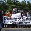 Pabėgęs Šri Lankos prezidentas susidūrė su protestuotojais Maldyvuose