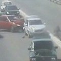 Vaizdo kamera užfiksavo avariją Argentinos greitkelyje