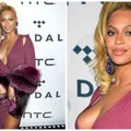 Rizikinga Beyonce suknelė vos neapnuogino jos krūtų