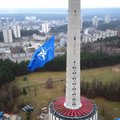 NATO vėliavos iškėlimas TV bokšte