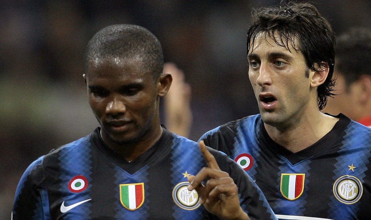 Samuelis Eto'o ir Diego Milito ("Inter") 