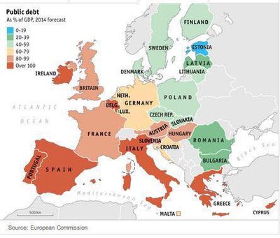 Dłużnicy w Europie