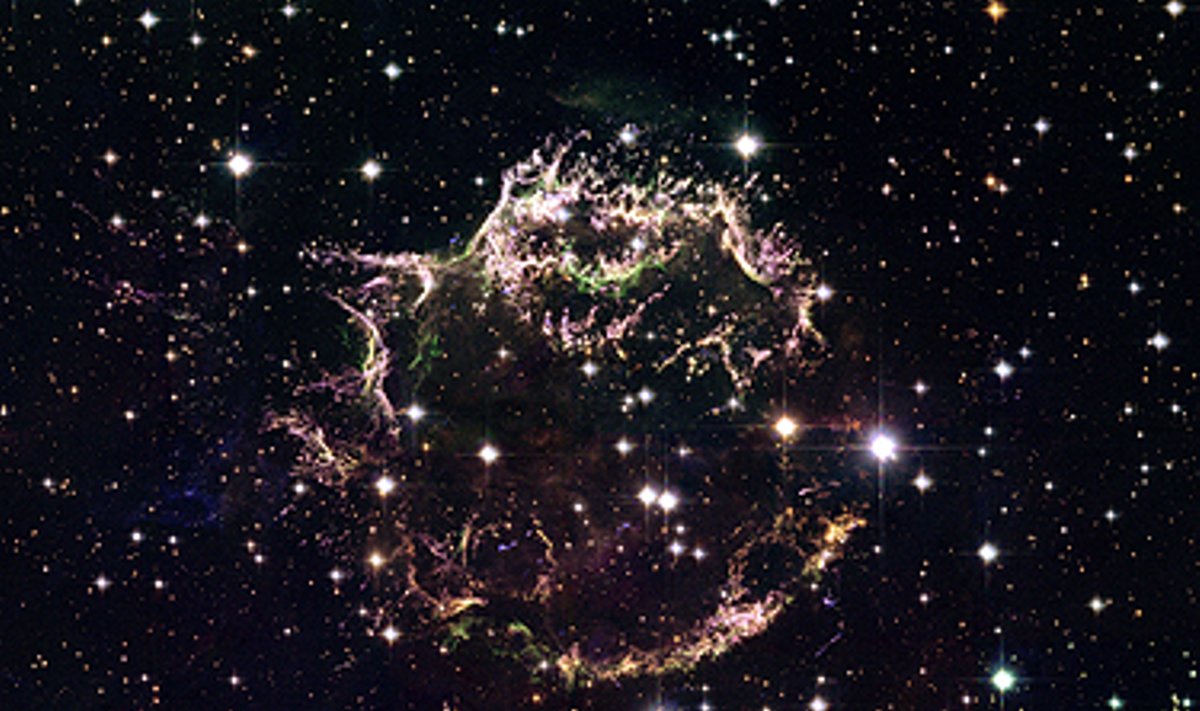 Jauniausia žinoma Paukščių Tako supernova Cassiopeia A. 